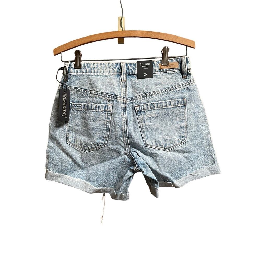 BLANK NYC The Perry Roll Up Jean Shorts Denim Medium Wash Women's Size 25"/ 0 - Picture 2 of 6